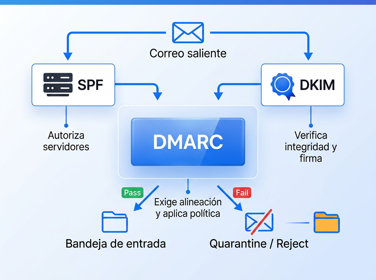 flujo de correo DMARC